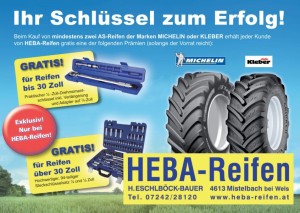 MICHELIN und KLEBER-Reifen Exkklusivaktion bei HEBA-Reifen in Mistelbach bei Wels
