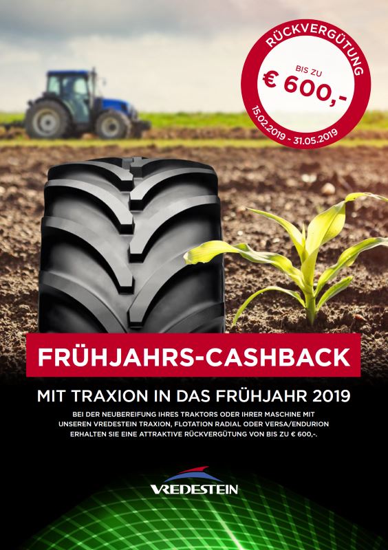 Vredestein Frühjahrs-Cashback-Aktion 2019 bei HEBA-Reifen in Mistelbach bei Wels