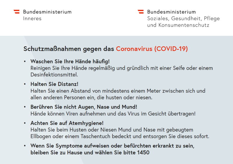 Coronavirus Pandemie Schutzmaßnahmen bei HEBA-Reifen in Mistelbach bei Wels